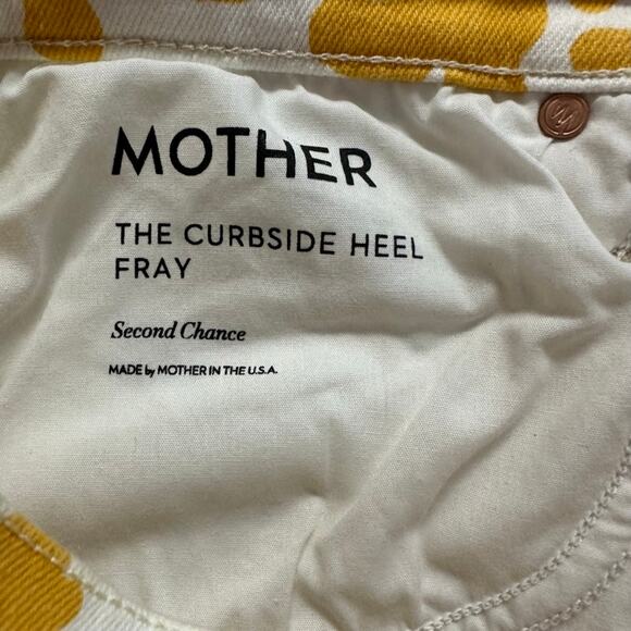 Mother Curbside Heel Fray Jean Floral Leopard in Second Chance - Picture 8 of 12